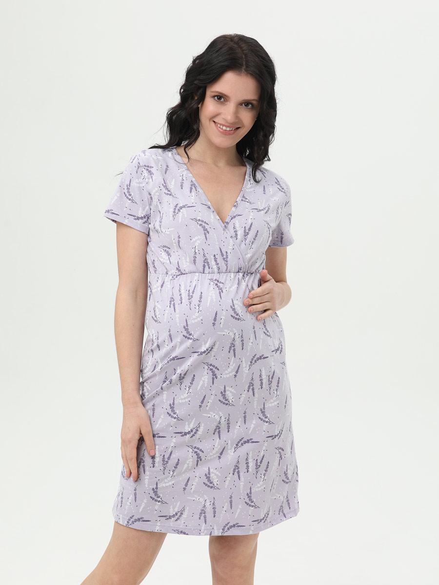 0904 FEST Сорочка для беременных и кормящих женщин с коротким рукавом
