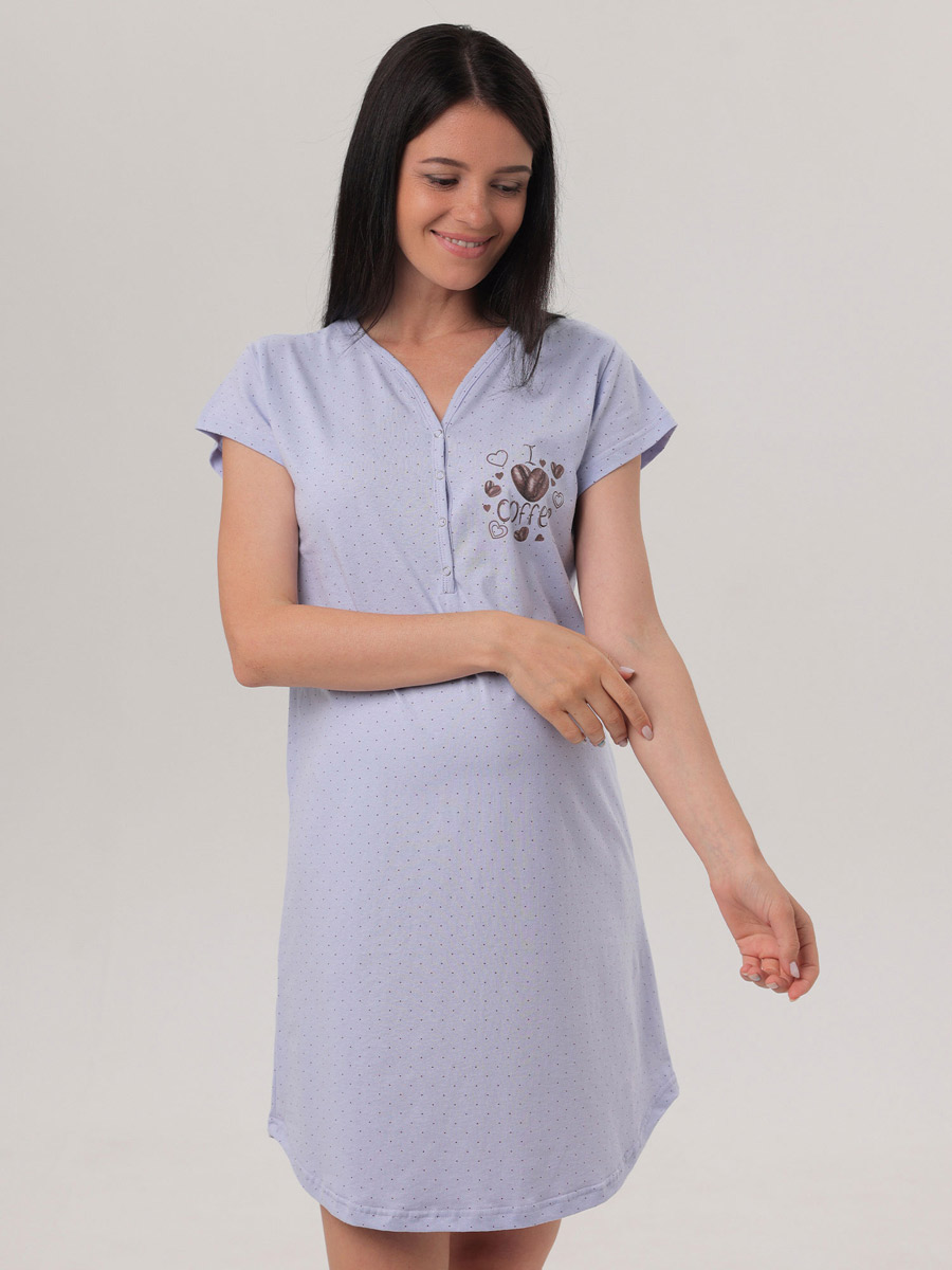 5104 FEST Сорочка для беременных и кормящих женщин с коротким рукавом