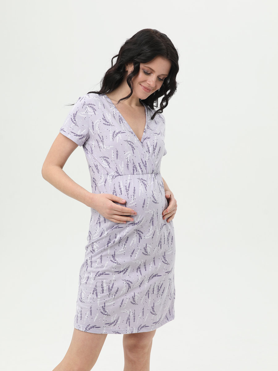 0904 FEST Сорочка для беременных и кормящих женщин с коротким рукавом