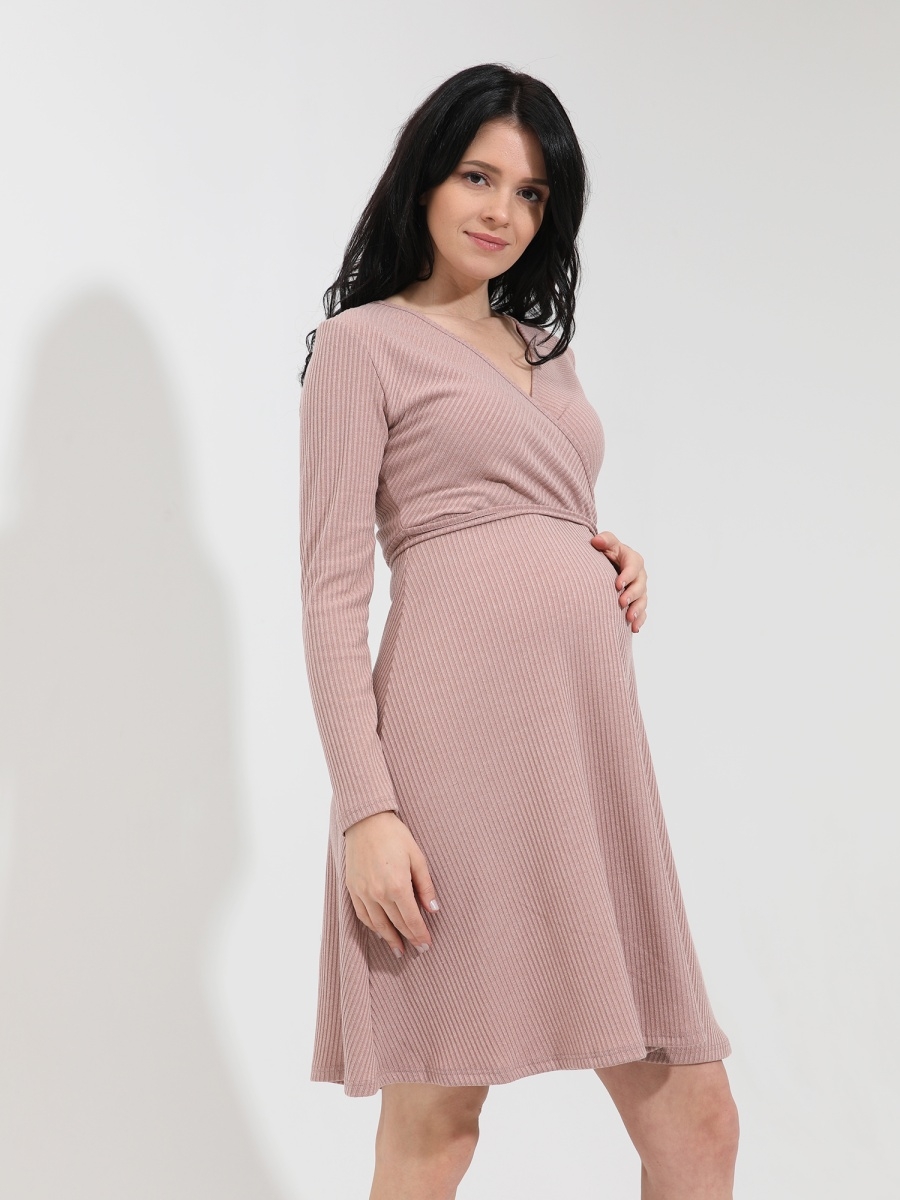 120505 FEST Платье для беременных и кормящих женщин с длинным рукавом