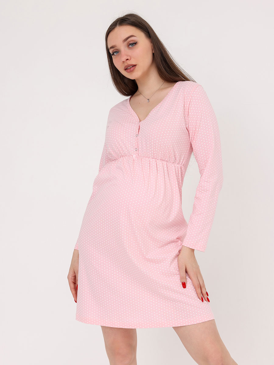 106504 FEST Сорочка для беременных и кормящих женщин с длинным рукавом